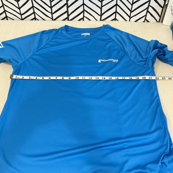 State of Mine Aquamarine Blue Raglan LS Mississippi State Shirt, Size Large - Picture 8 of 12